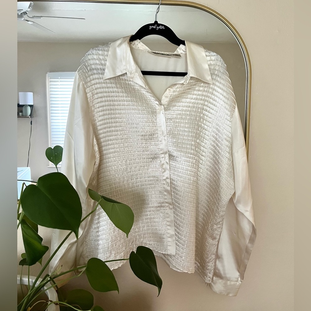 Vintage satin button down